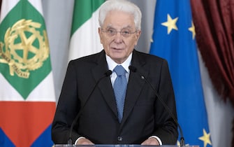 Roma - Il Presidente Sergio Mattarella in occasione dell'incontro con i vertici dell’Associazione Stampa Parlamentare per la consegna del “Ventaglio”
(Ufficio stampa presidenza della repubblica)