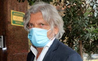 Massimo Ferrero con mascherina Covid