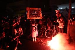 Manifestanti antigovernativi a Tel Aviv