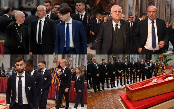 Roma e Lazio a San Pietro: l'omaggio al Papa