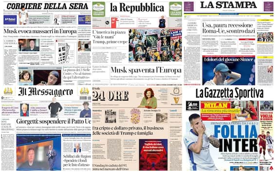 Le prime pagine dei quotidiani di oggi 6 aprile: la rassegna stampa di Sky TG24