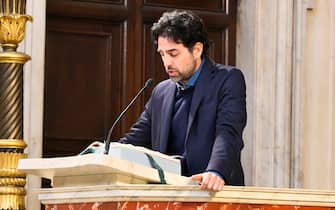 Roma, Funerali di Pietro Genuardi nella Chiesa degli Artisti - Nella foto: Luca Ferrante