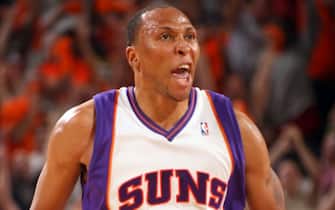 PHOENIX,AZ - MAY 16: Shawn Marion  #31 of the Phoenix Suns celebrates against the San Antonio Spurs in Game Five of the Western Conference Semifinals during the 2007 NBA Playoffs on May 16, 2007 at US Airways Center in Phoenix, Arizona. NOTE TO USER: User expressly acknowledges and agrees that, by downloading and or using this Photograph, user is consenting to the terms and conditions of the Getty Images License Agreement. Mandatory Copyright Notice: Copyright 2007 NBAE (Photo by Jesse D. Garrabrant/NBAE via Getty Images) CHICAGO - APRIL 24:  # of the Miami Heat against # of the Chicago Bulls in Game Two of the Eastern Conference Quarterfinals during the 2007 NBA Playoffs on April 24, 2007 at the United Center in Chicago, Illinois. NOTE TO USER: User expressly acknowledges and agrees that, by downloading and or using this Photograph, user is consenting to the terms and conditions of the Getty Images License Agreement. Mandatory Copyright Notice: Copyright 2007 NBAE (Photo by Jesse D. Garrabrant/NBAE via Getty Images)
