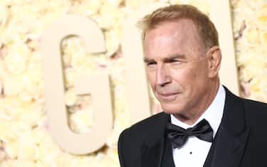Kevin Costner at the 81st Golden Globe Awards held at the Beverly Hilton Hotel on January 7, 2024 in Beverly Hills, California. (Photo by Tommaso Boddi/Golden Globes 2024/Golden Globes 2024 via Getty Images)