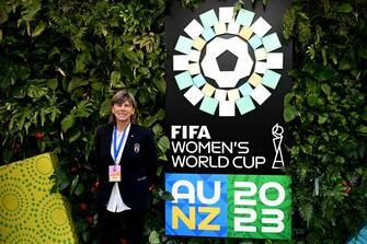 AUCKLAND, NEW ZEALAND - OCTOBER 22: Coach Milena Bertolini of Italy arrives at the FIFA Women's World Cup 2023 Final Tournament Draw at Aotea Centre on October 22, 2022 in Auckland, New Zealand. (Photo by Joe Allison - FIFA/FIFA via Getty Images)