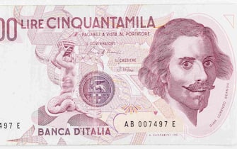 Banknote for 500,000 lire; Banca d'Italia, Italy; Dec.1984; 6.02.1984 Bank's workshop, Rome