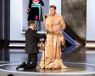 THE OSCARS - The 96th Oscars held on Sunday, March 10, 2024, at the DolbyÂ® Theatre at Ovation Hollywood and televised live on ABC and in more than 200 territories worldwide. (Frank Micelotta/Disney via Getty Images)JIMMY KIMMEL, JOHN CENA