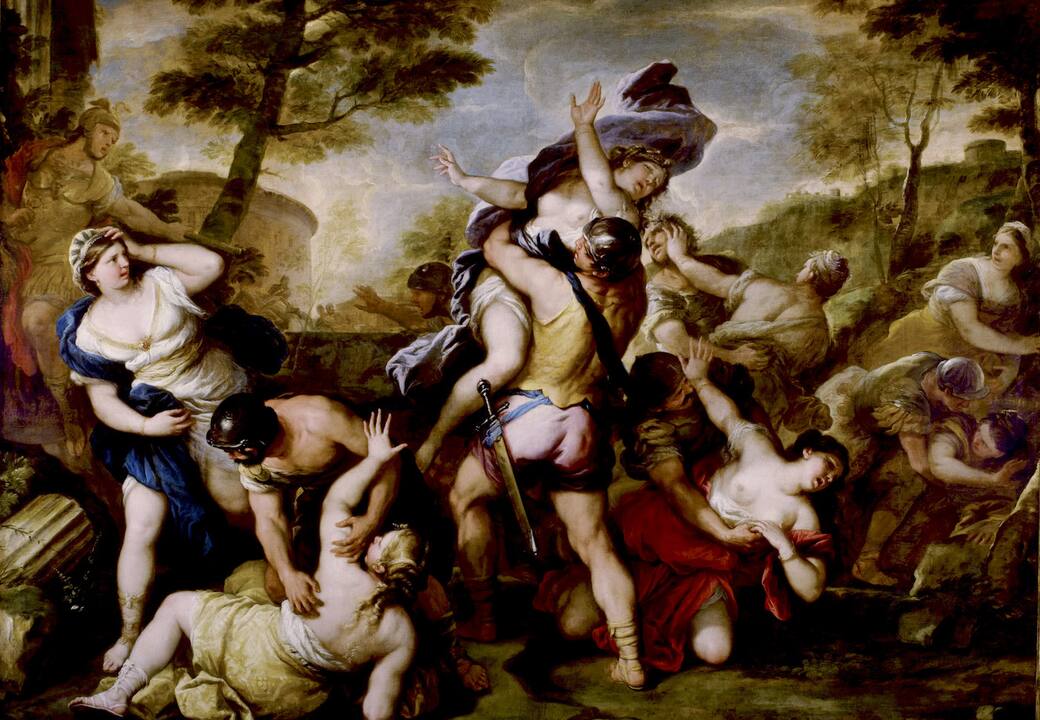 Luca Giordano (Napoli, 1634-1705), Ratto delle Sabine, 1675-1677. Olio su tela. Musei Nazionali di Genova - Galleria Nazionale della Liguria