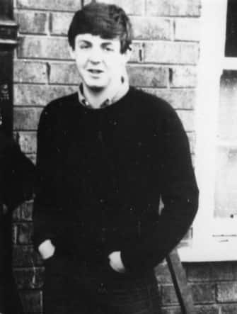 circa 1956:  A pre-Beatle Paul McCartney at home in Liverpool.  (Photo by Keystone/Getty Images)