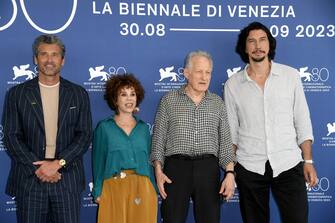 80th Venice Film Festival 2023, Photocall film “Ferrari”. Pictured: Michael Mann, Adam Driver, Patrick Dempsey, Daniela Piperno