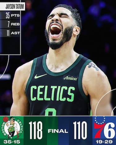 PHILADELPHIA 76ERS-BOSTON CELTICS 110-118