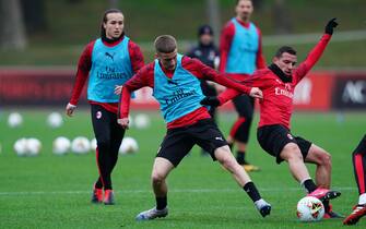 AC Milan, sessione di allenamento a Milanello