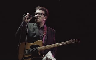 NEW YORK, NY - [July 1983 ]:  MANDATORY CREDIT Bill Tompkins/Getty Images                         Elvis Costello performs  July 1983  in New York City. (Photo by Bill Tompkins/Getty Images)