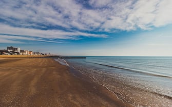 lido di jesolo beach in the morning, Italy