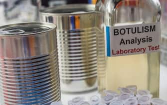 Botulism samples in laboratory, conceptual image
