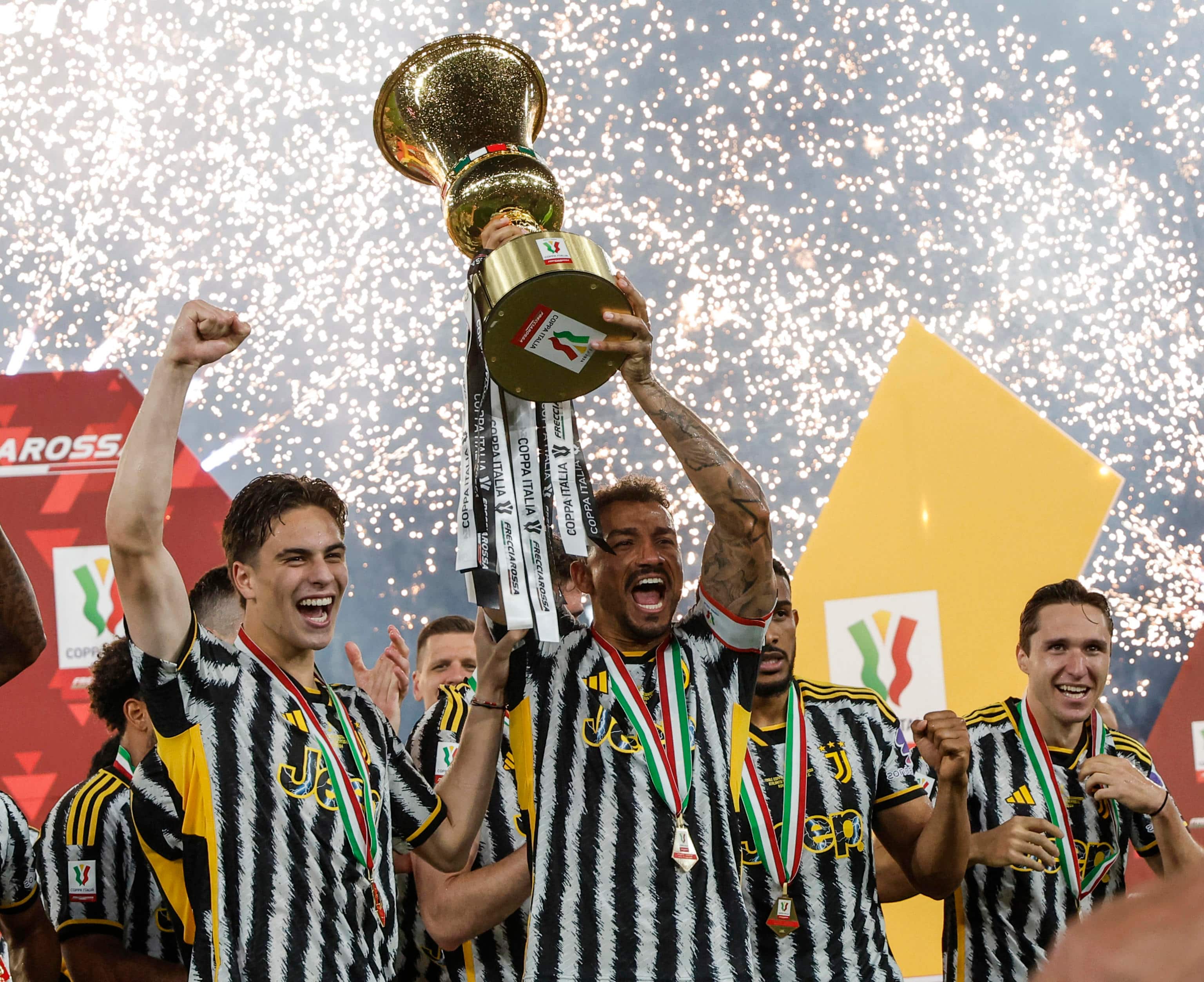 Lampo di Vlahovic, la Juventus batte 1-0 l'Atalanta e vince la Coppa Italia