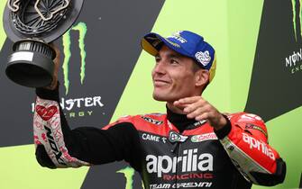 SILVERSTONE CIRCUIT, UNITED KINGDOM - AUGUST 29: Aleix Espargaro, Aprilia Racing Team Gresini during the British GP at Silverstone Circuit on Sunday August 29, 2021 in Northamptonshire, United Kingdom. (Photo by Gold and Goose / LAT Images)
