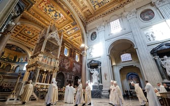Cardinal Baldassare Reina presides over a Holy Mass for the open the Holy Door in St Giovanni's Basilica, in Rome, Italy, 29 December 2024. ANSA/GIUSEPPE LAMI