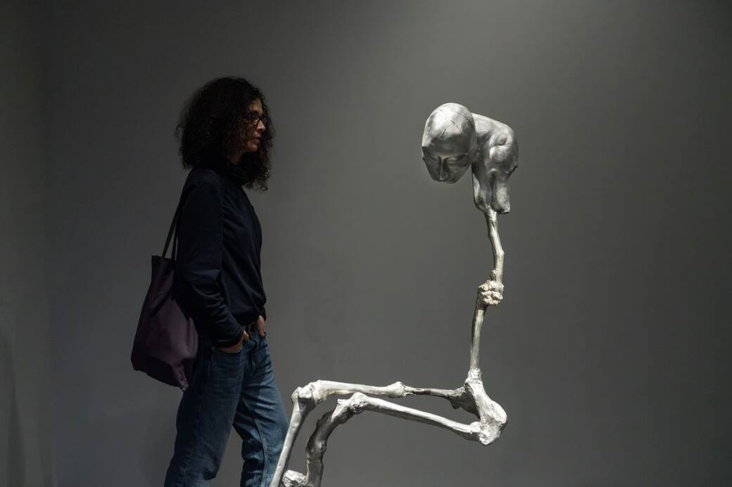 Giulia Cenci: the hollow men, exhibition views, Firenze, Palazzo Strozzi, Project Space, 2025. Photo Ela Bialkowska, OKNO Studio. Courtesy Fondazione Palazzo Strozzi, Firenze.