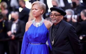 CANNES, FRANCE - JULY 11: Jury president and Director Spike Lee and Tonya Lewis Lee attend the "Tre Piani (Three Floors)" screening during the 74th annual Cannes Film Festival on July 11, 2021 in Cannes, France. (Photo by Andreas Rentz/Getty Images)