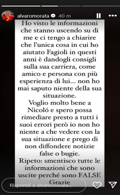 Il post di Morata