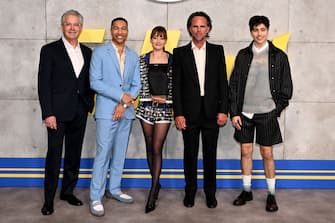 LONDON, ENGLAND - APRIL 04: (L-R) Kyle MacLachlan, Aaron Moten, Ella Purnell, Walton Goggins and Xelia Mendes-Jones  attend the UK Special Screening of "Fallout" presented by Amazon MGM Studios & Prime Video at White City Television Centre on April 04, 2024 in London, England. "Fallout" is launching exclusively on Prime Video on 11th April 2024. (Photo by Jeff Spicer/Getty Images for Amazon MGM Studios and Prime Video)