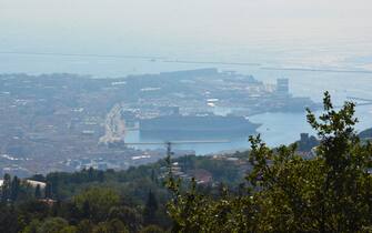 La nave da crociera Costa Deliziosa ormeggiata a Trieste, 6 Settembre 2020. ANSA/MAURO ZOCCHI