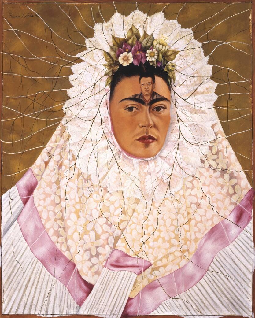 Frida Kahlo, Autoritratto come Tehuana (Diego nella mia mente),1943, particolare. Copyright: New York, Jacques and Natasha Gelman Collection of 20th Century Mexican Art and The Vergel Foundation.