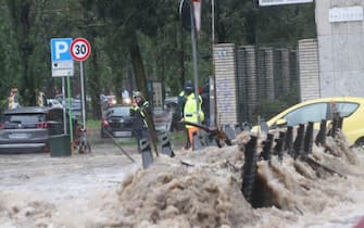 Strade allagate a MIlano