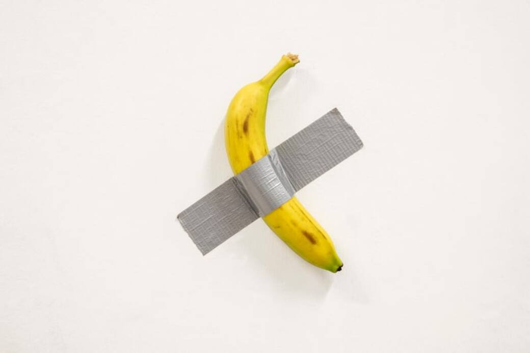 Maurizio Cattelan, Comedian, 2019. Photography: Zeno Zotti