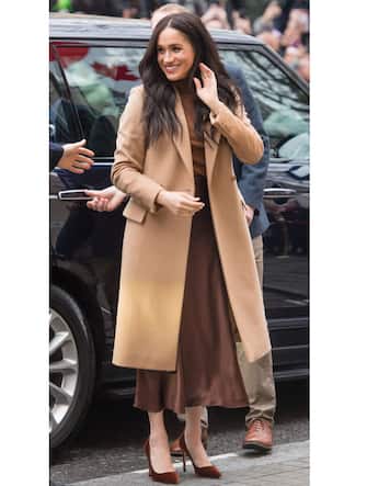 LONDON, ENGLAND - JANUARY 07: Meghan, Duchess of Sussex arriveS at Canada House on January 07, 2020 in London, England. (Photo by Samir Hussein/WireImage)