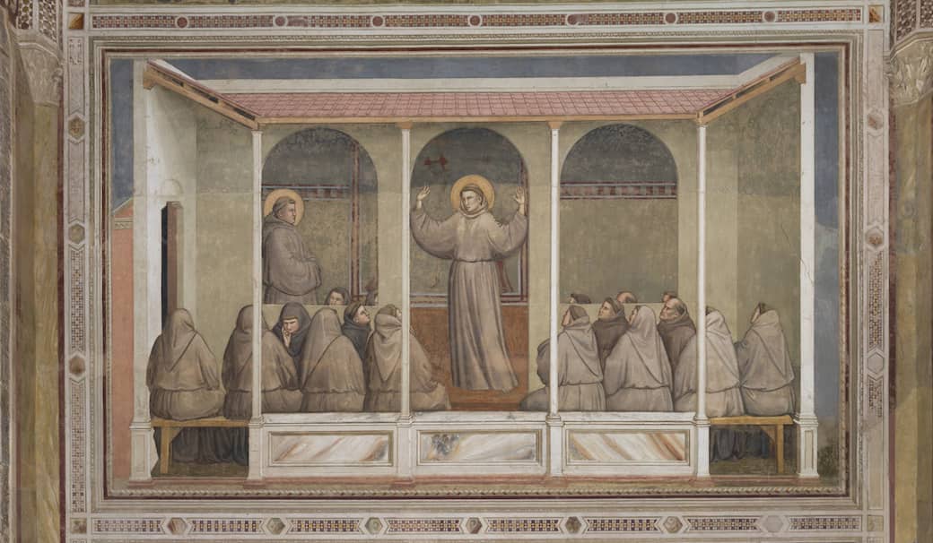 Storie di San Francesco, nella Cappella Bardi in Santa Croce - L'apparizione al Capitolo di Arles