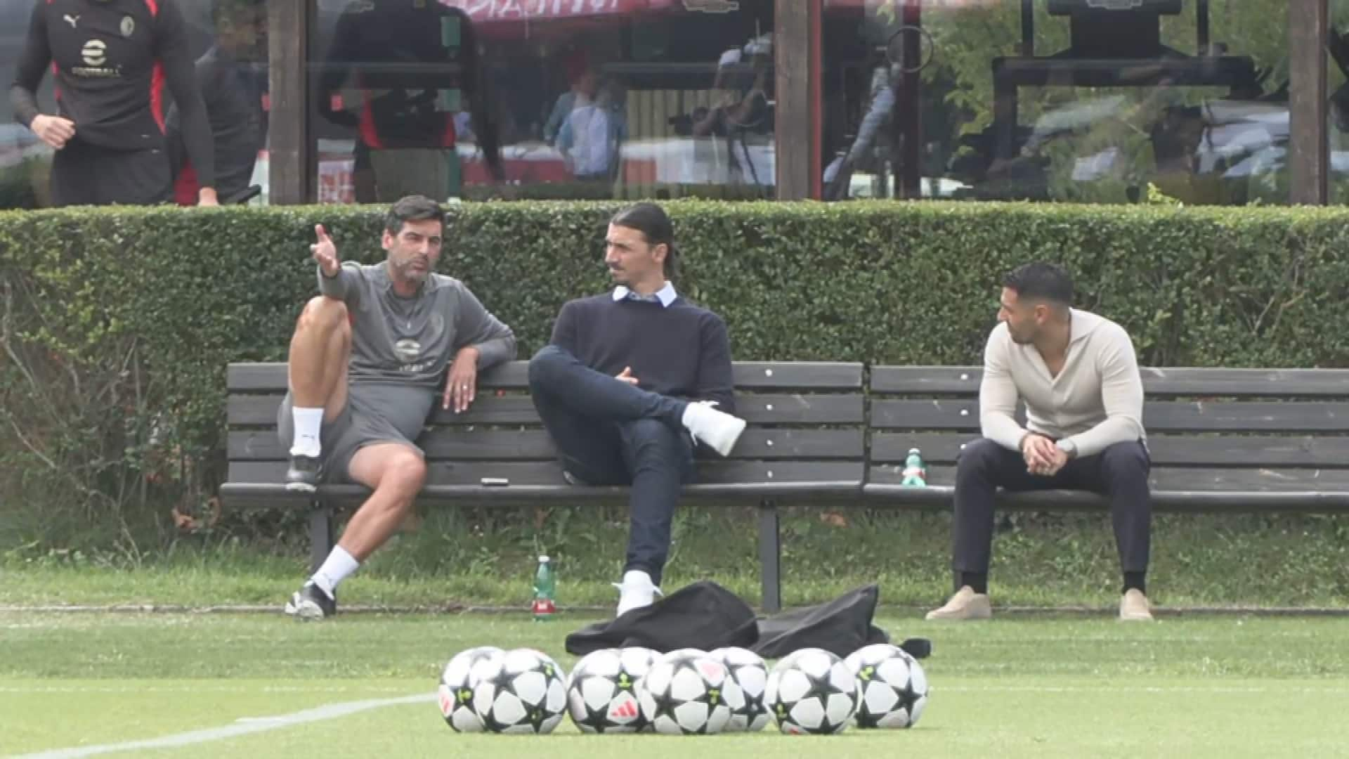 Ibrahimovic con Fonseca a Milanello