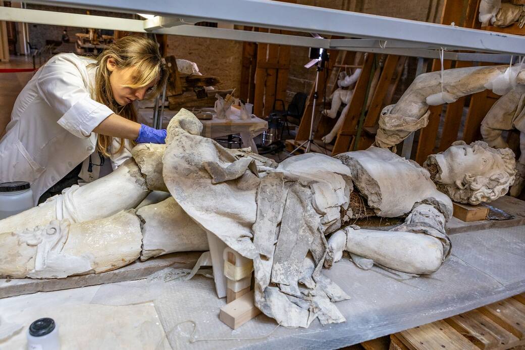 Il restauro delle sei sculture del Teatro Farnese, Parma, Complesso monumentale della Pilotta © Cristina Urecheanu