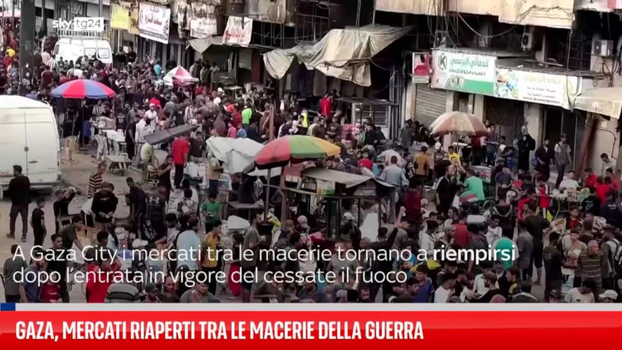 Gaza, mercati riaperti tra le macerie della guerra | Video Sky TG24