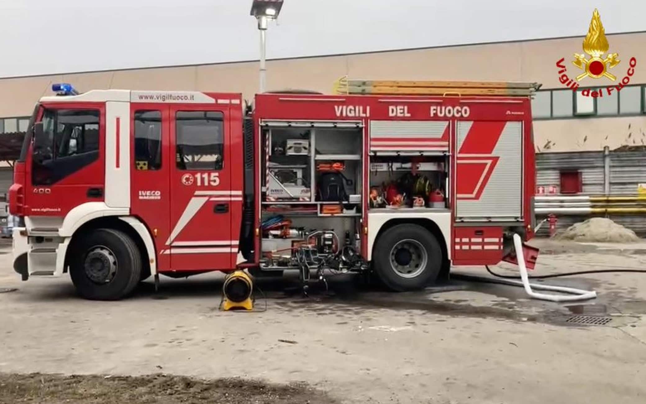 Incendio nel Lodigiano
