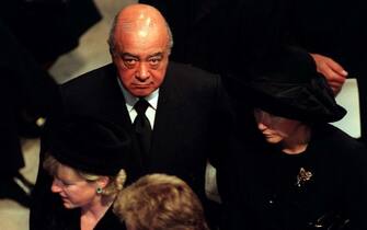 Funeral of Diana, Princess of Wales, 6th September 1997 Express picture by John Downing inside Westminster Abbey. Mohamed Al Fayed enters.   (Photo by PA Images via Getty Images)