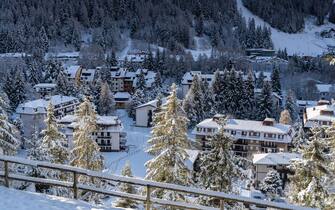 Ponte di Legno Winter season in Ponte di Legno, Vallecamonica, Brescia province, Lombardy district, Italy, Europe
