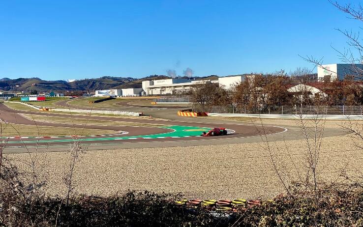 Leclerc a Fiorano sulla Ferrari del 2018