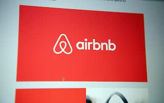 File photo dated June 10 2020 of the logo of the Airbnb platform seen on the screen of a computer. The company&#x92;s shares skyrocketed on their first day of trading, rising 113 percent above the initial public offering price of $68 to close at $144.71. That put Airbnb&#x92;s market capitalization at $100.7 billion, the largest in its generation of &#x93;unicorn&#x94; companies and more than Expedia Group and Marriott International combined. Photo by David Niviere/ABACAPRESS.COM