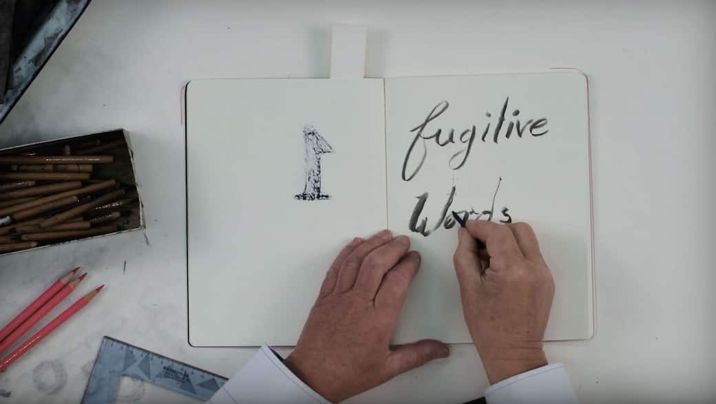 William Kentridge, Fugitive words, 2024 VideoHD a canale singolo 8:33 minutes Edizione di 9 © William Kentridge Courtesy Galleria Lia Rumma, Milano | Napoli