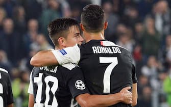 Juventus? Paulo Dybala (L) jubilates with his teammate Cristiano Ronaldo after scoring the goal during the UEFA Champions League group D soccer match Juventus FC vs Lokomotiv Moscow at the Allianz Stadium in Turin, Italy, 22 October 2019.
ANSA/ANDREA DI MARCO
