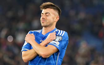 Stefan El Shaarawy of Italy celebrates after scoring a goal  during  Italy vs North Macedonia, UEFA European Football Championship in Rome, Italy, November 17 2023