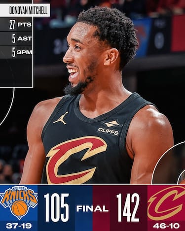 CLEVELAND CAVALIERS-NEW YORK KNICKS 142-105