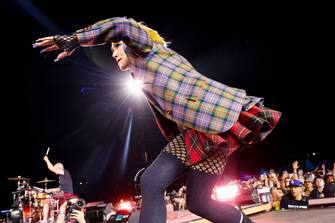 INDIO, CALIFORNIA - APRIL 20: (FOR EDITORIAL USE ONLY) Gwen Stefani of No Doubt performs at the Coachella Stage during the 2024 Coachella Valley Music and Arts Festival at Empire Polo Club on April 20, 2024 in Indio, California. (Photo by Frazer Harrison/Getty Images for Coachella)