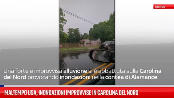 Maltempo Usa inondazioni improvvise in Carolina del Nord Video Sky TG24