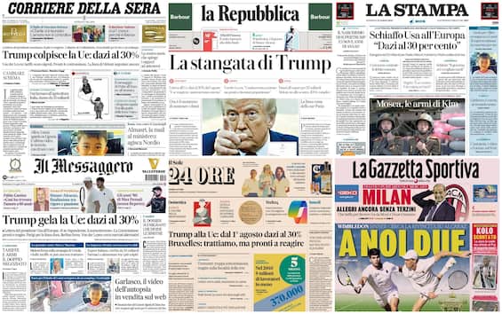 le prime pagine dei quotidiani di oggi 13 luglio la rassegna stampa di sky tg24