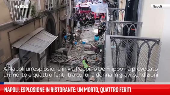 Napoli, esplosione in ristorante: un morto, quattro feriti Napoli, esplosione in ristorante: un morto, quattro feriti