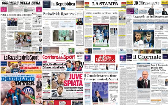 Le prime pagine dei quotidiani di oggi 19 marzo: la rassegna stampa