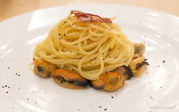 Carbonara di mare al profumo di caffè